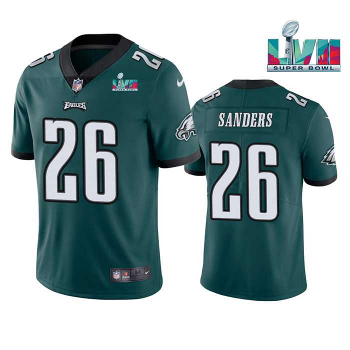 Men & Women & Youth Philadelphia Eagles #26 Miles Sanders Green Super Bowl LVII Patch Vapor Untouchable Limited Stitched Jersey->philadelphia eagles->NFL Jersey